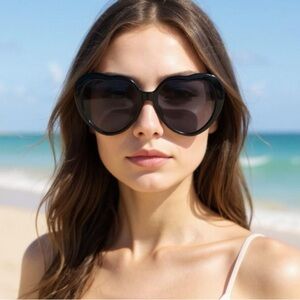 Love Heart Shaped Effects Glasses -black